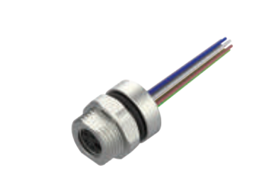 M8-孔头-法兰式连接器-后安装-散线式-3+4+5+6+8PIN