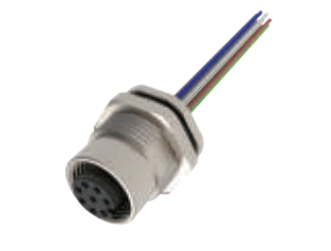 M12-孔头-法兰连接器-后安装-散线式-6+8+12PIN