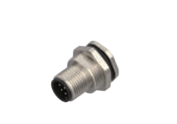M12-针头-法兰连接器-后安装-PCB焊接式-3+4+5+8PIN