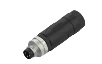 M8-针头-现场可接线式连接器-塑料外壳金属螺母-3+4PIN
