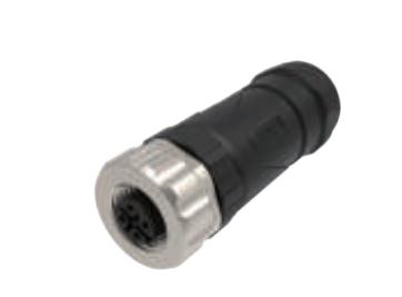 M12-孔头-现场可接线式连接器-塑料外壳金属螺母-4+5+8PIN