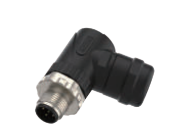 M12-弯角针头-现场可接线式连接器-塑料外壳金属螺母-4+5+8PIN