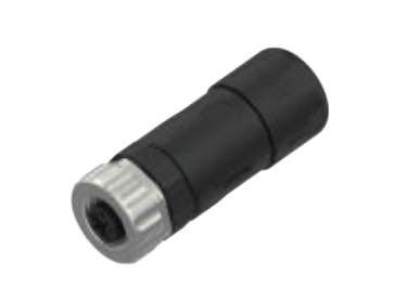 M12-孔头-现场可接线式连接器-塑料外壳金属螺母-双出线口-4+5PIN