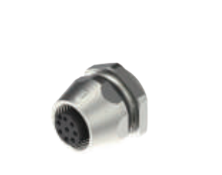 M12-孔头-法兰连接器-前安装-焊接式-3+4+5+6+8PIN