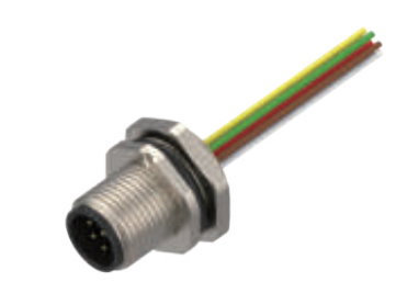 M12-针头-法兰连接器-前安装-散线式-6+8+12PIN