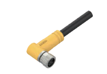 M8-弯角孔头-预铸式连接器-防震止退-屏蔽-3+4+5+6PIN