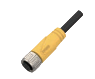 M12-孔头-预铸式连接器-防震止退-4+5PIN