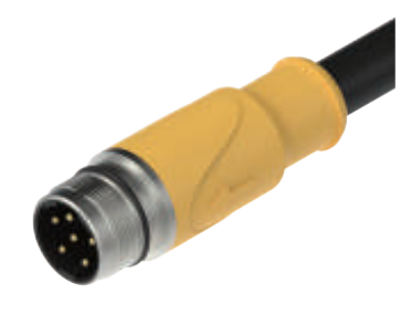 M23-外螺纹-公头-预铸式连接器-6+8PIN